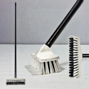 BRU059 - HARD WHITE BRUSH WITH WOODEN STICK