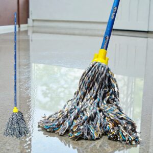 MOP032 - WET MOP BOX MELENGE WITH WOODEN STICK